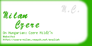milan czere business card